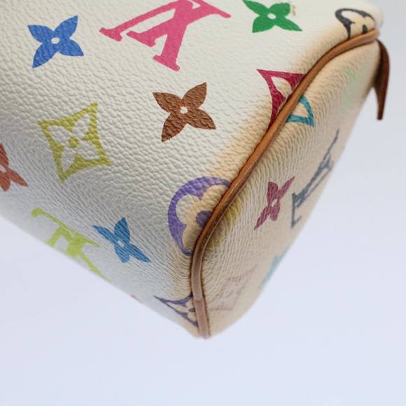 LOUIS VUITTON Monogram Multicolor Mini Speedy Hand Bag White M92645 Auth 58259 - Picture 16 of 16